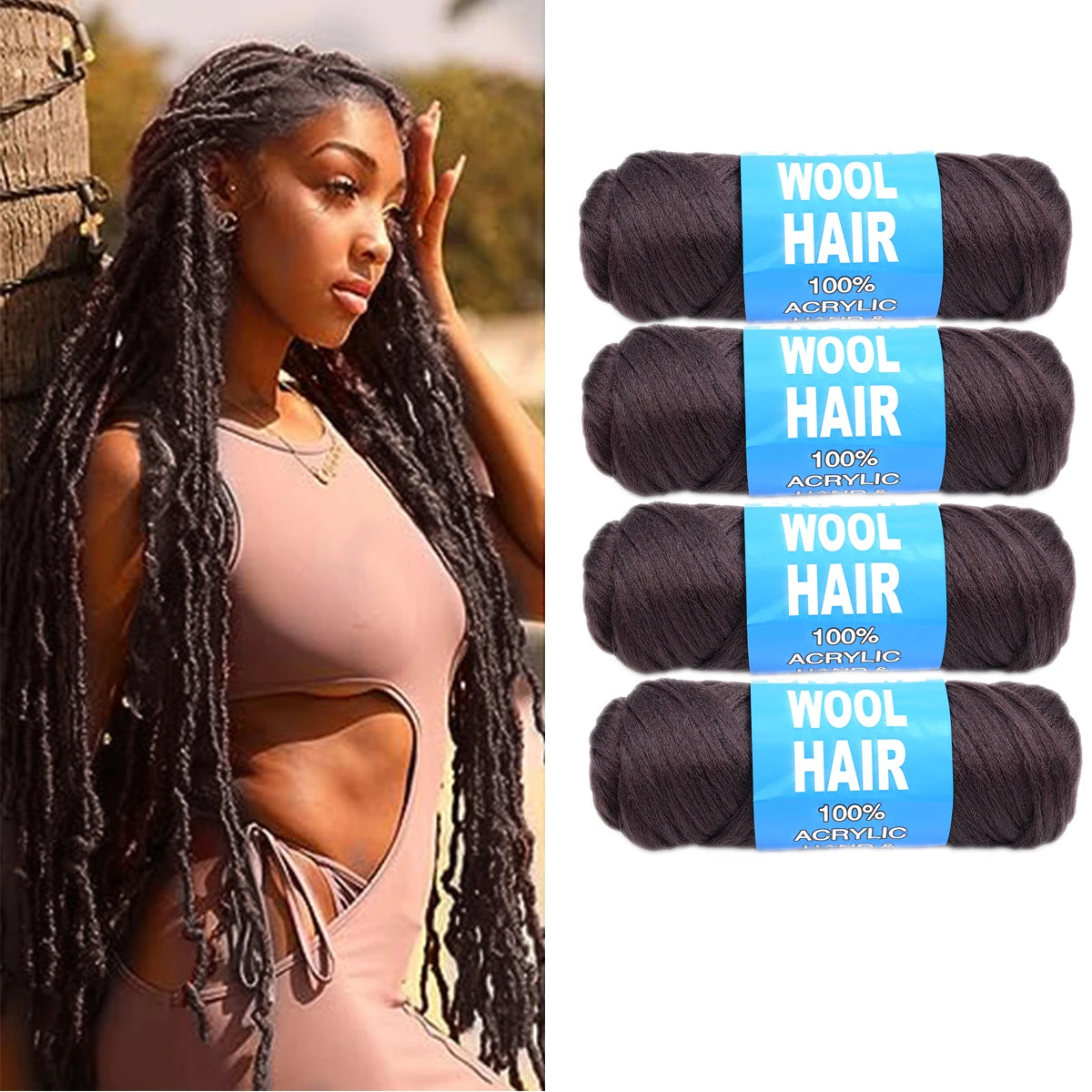 Cheveux en laine brésilienne synthétique 70g/pc
